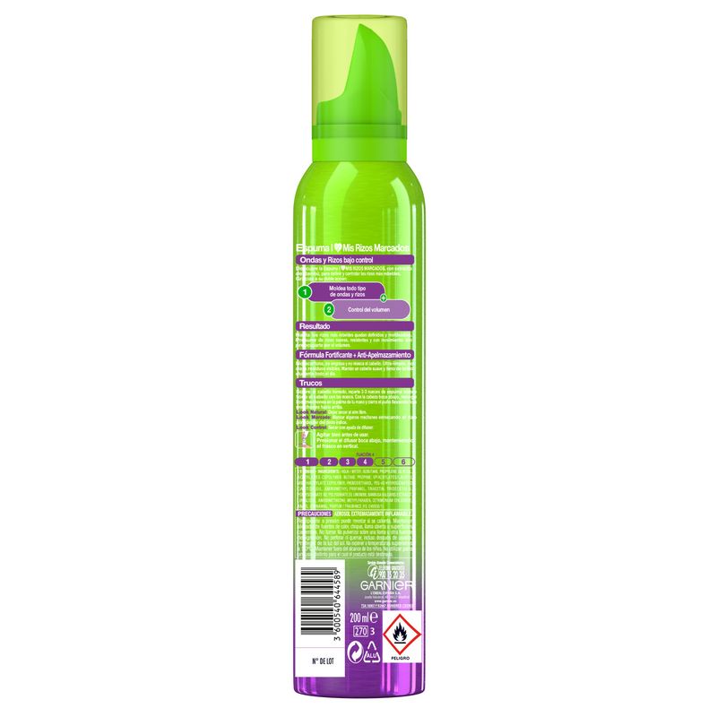 Garnier Fructis Style Espuma Hidra Rizos Marcados 200 Ml