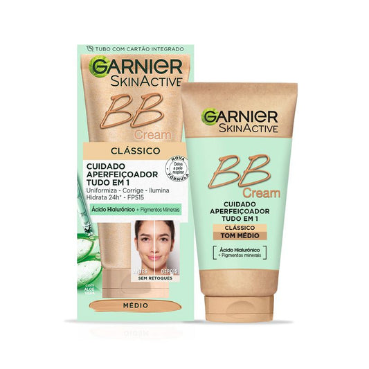 Garnier Skinactive Bb Cream Clásica Tono Medio. Hidratante Todo En Uno Con Color Spf15, 50Ml