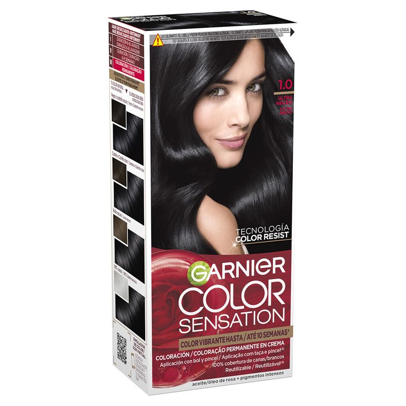 Garnier Color Sensation Tinte Permanente En Crema 1.0 Ultra Negro