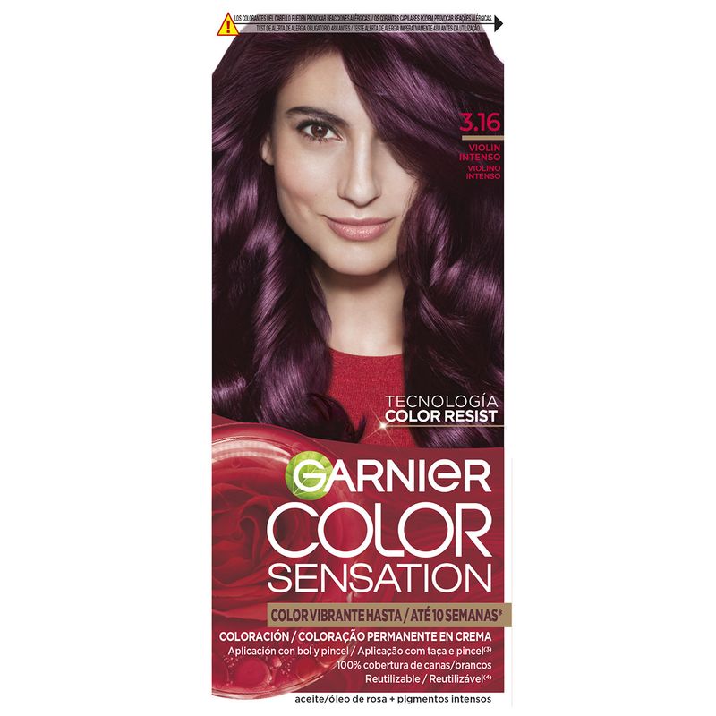 Garnier Color Sensation Tinte Permanente En Crema 3.16 Violin Intenso