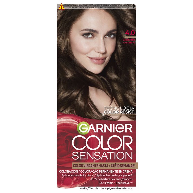 Garnier Color Sensation Tinte Permanente En Crema 4.0 Castaño