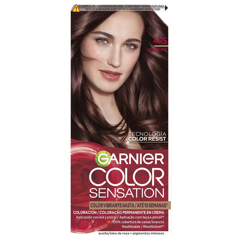 Garnier Color Sensation
Tinte Permanente En Crema 4.15 Chocolate