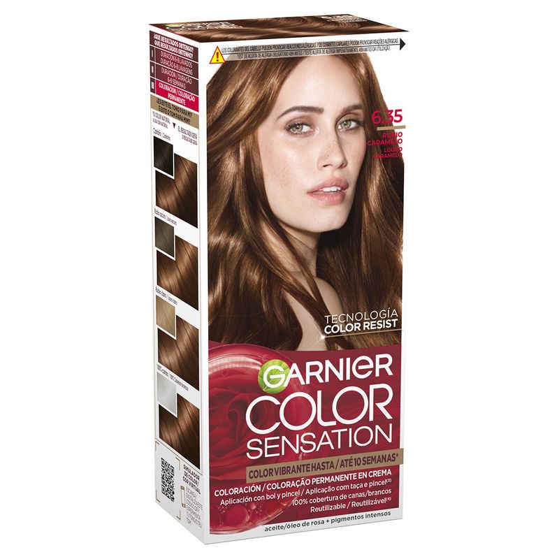 Garnier Color Sensation Tinte Permanente En Crema 6.35 Rubio Caramelo