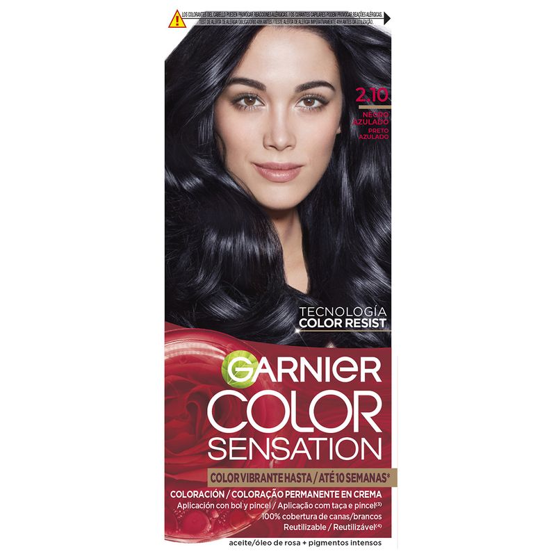 Garnier Color Sensation Tinte Permanente En Crema 2.1 Negro Azulado