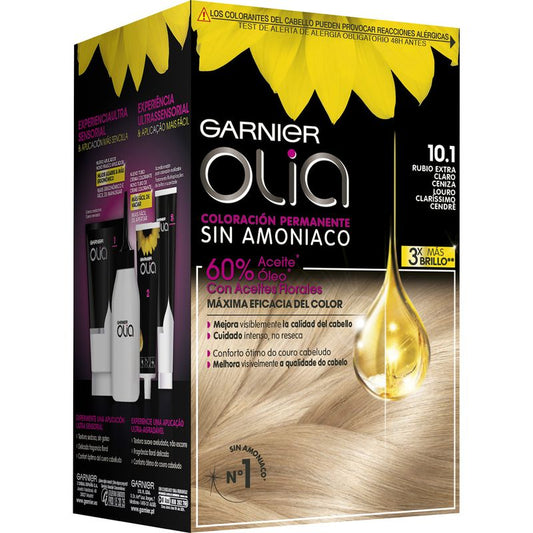 Garnier Olia Coloración Permanente Sin Amoniaco, Olor Agradable Con Aceites Florales Origen Natural - Rubio Extra Claro 10.1