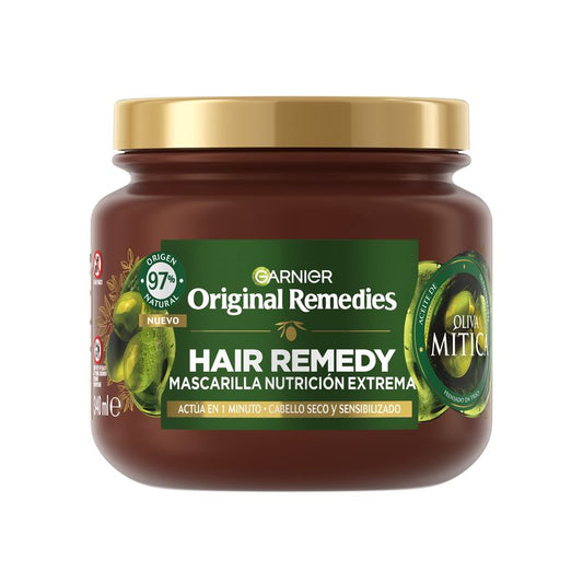 Garnier Original Remedies Mascarilla Nutrición Extrema Hair Remedy Con Aceite De Oliva, 340Ml