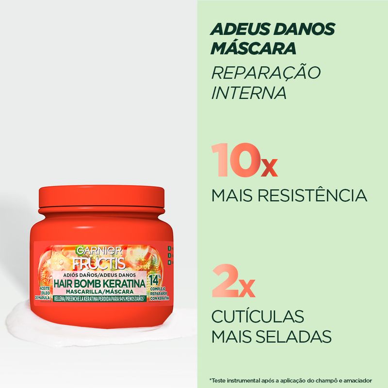 Garnier Fructis Mascarilla Adiós Daños Con Aceite De Marula Para Cabello Dañado 320Ml