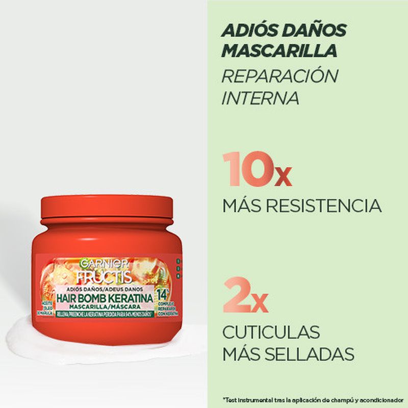 Garnier Fructis Mascarilla Adiós Daños Con Aceite De Marula Para Cabello Dañado 320Ml