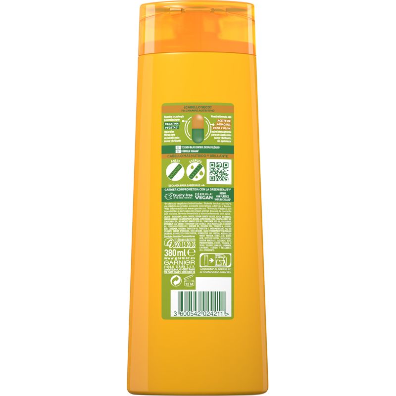 Garnier Fructis Nutri Repair 3 Champú Pelo Seco 380 Ml