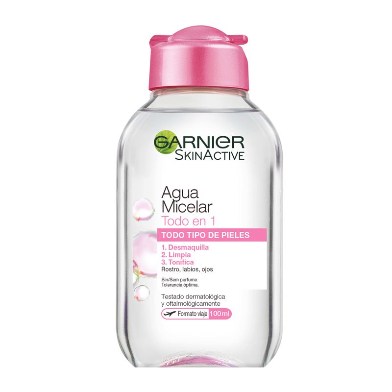 Garnier Skin Active Agua Micelar Clásica Formato Viaje Para Pieles Normales Todo En Uno - 100 Ml