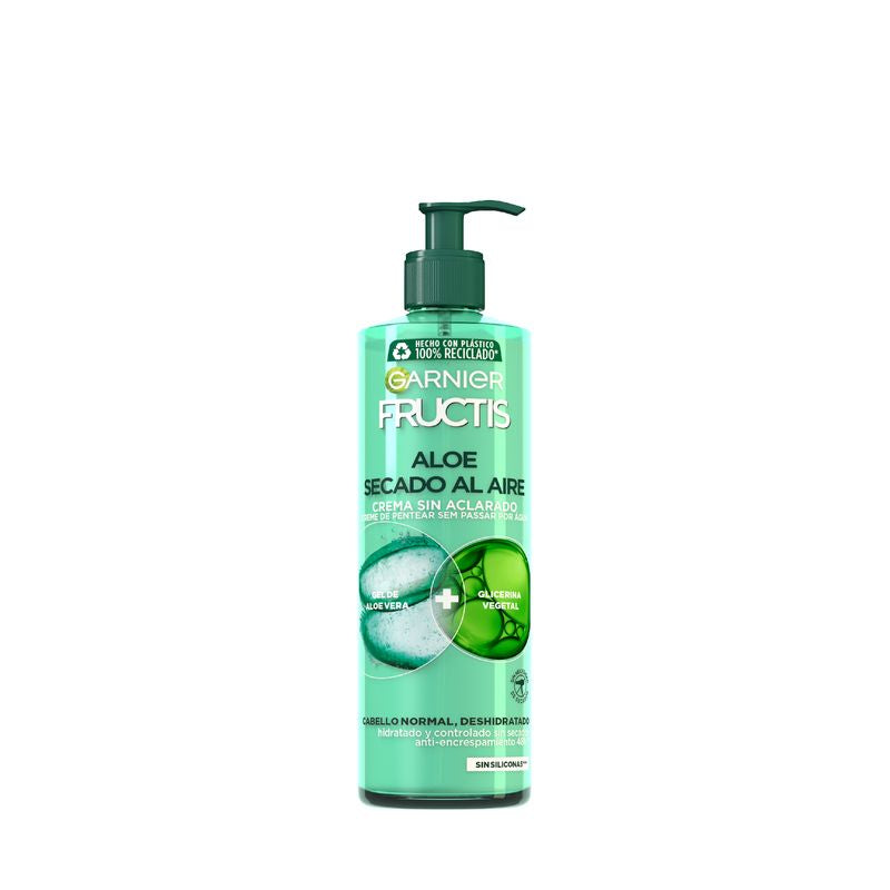 Garnier Fructis Aloe Secado Al Aire Tratamiento Capilar Pelo Normal, Largo 400 Ml