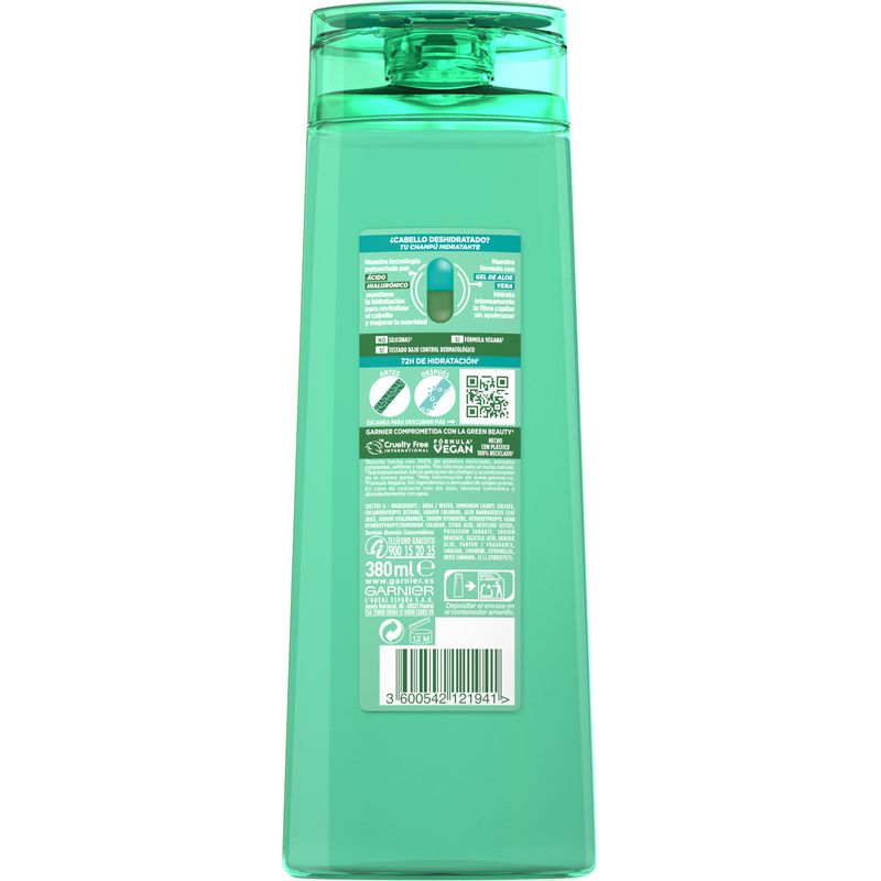 Garnier Fructis Aloe Hydrabomb Champú Pelo Normal 380 Ml