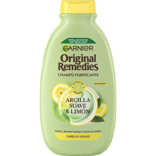 Garnier Original Remedies Arcilla Suave Y Limón Champú Para Pelo Graso - 300 Ml