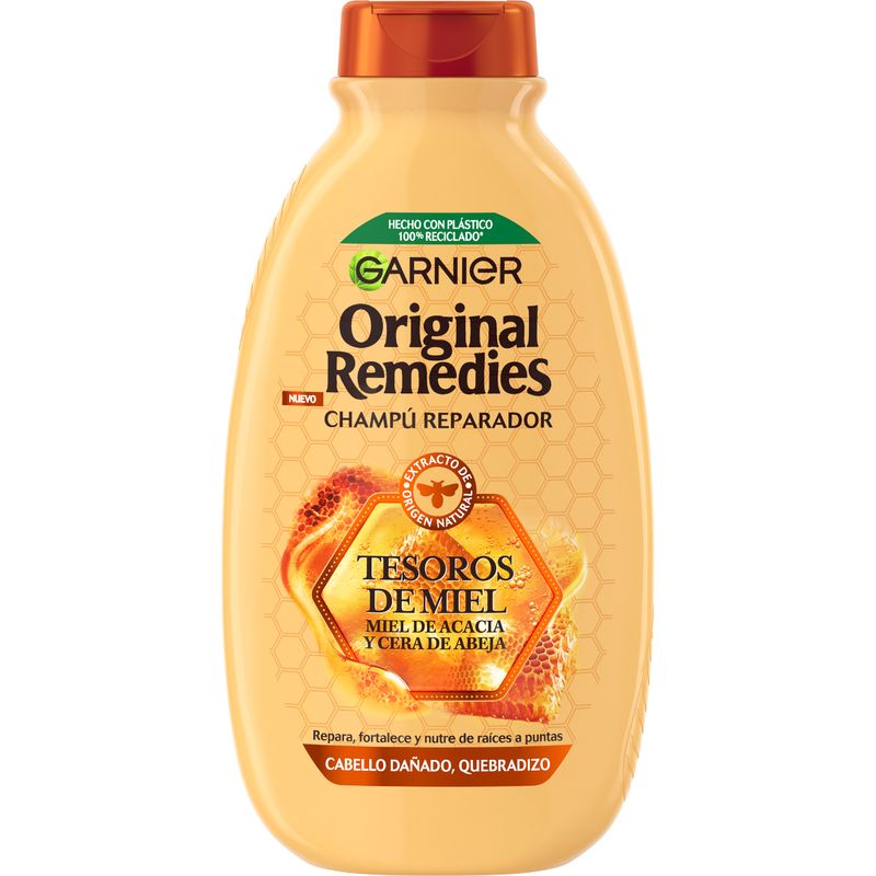 Garnier Original Remedies
Champú Reparador Tesoros De Miel Para Cabello Seco Y Quebradizo 300 Ml