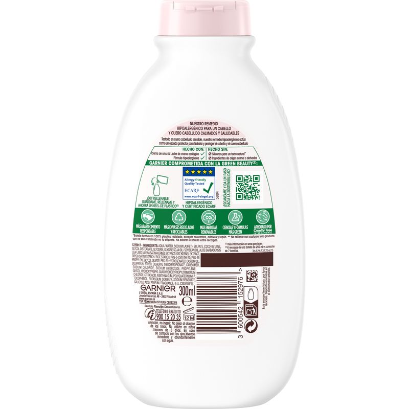 Garnier Original Remedies Delicatesse De Avena Champú Cuero Cabelludo Sensible