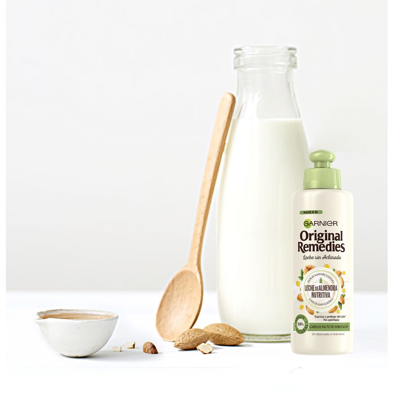 Garnier Original Remedies Leche De Almendra Nutritiva Aceite En Crema Pelo Pelo Normal, Fino Y Falto De Hidratación - 200 Ml