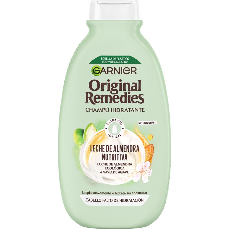 Garnier Original Remedies Leche De Almendra Champú Pelo Normal Falto De Hidratación - 300 Ml