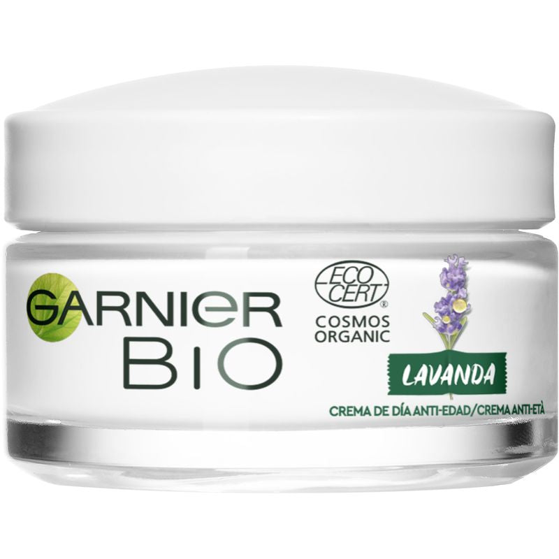 Garnier Bio Crema Anti - Edad Regeneradora Aceite Esencial Lavanda Y Argán Ecológico Y Vitamina E - 50 Ml