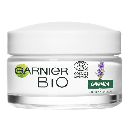 Garnier Bio Crema Anti - Edad Regeneradora Aceite Esencial Lavanda Y Argán Ecológico Y Vitamina E - 50 Ml