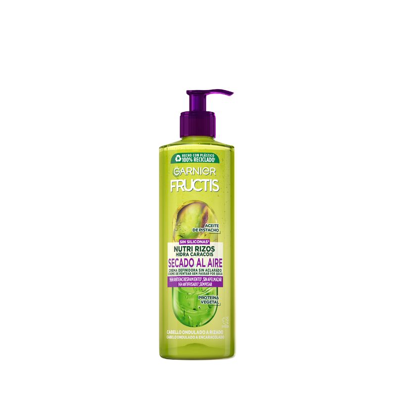 Garnier Fructis Nutri Rizos Secado Al Aire Crema Sin Aclarado Pelo Rizado U Ondulado - 400 Ml