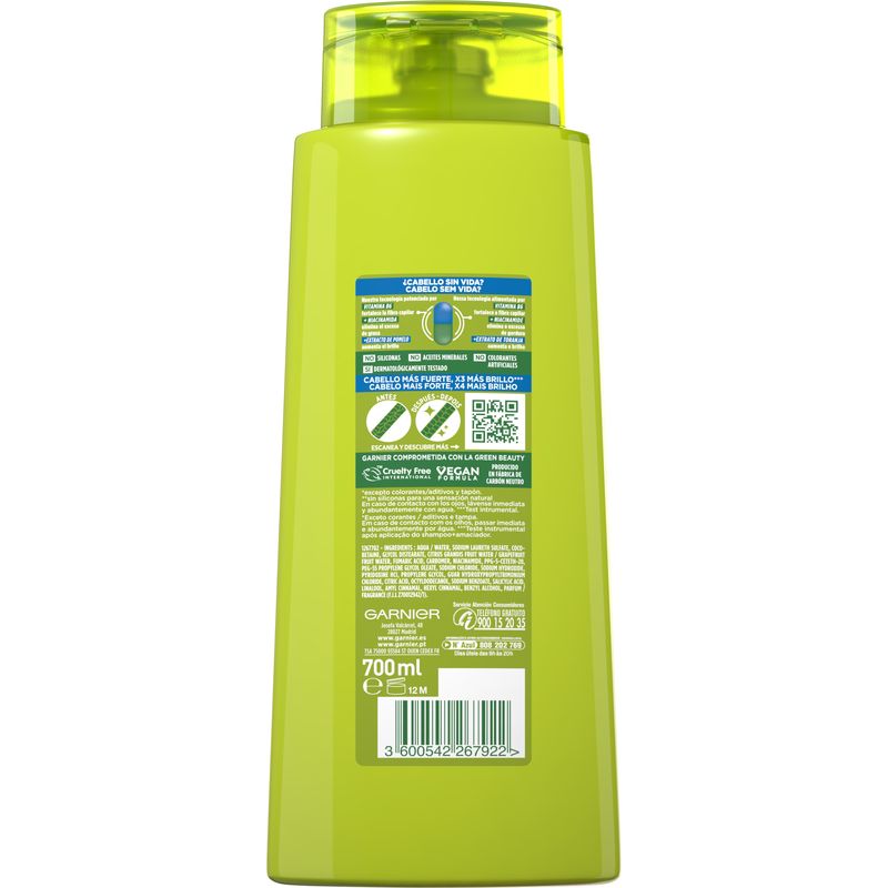 Garnier Fructis Fuerza Y Brillo Champú Pelo Normal 690 Ml