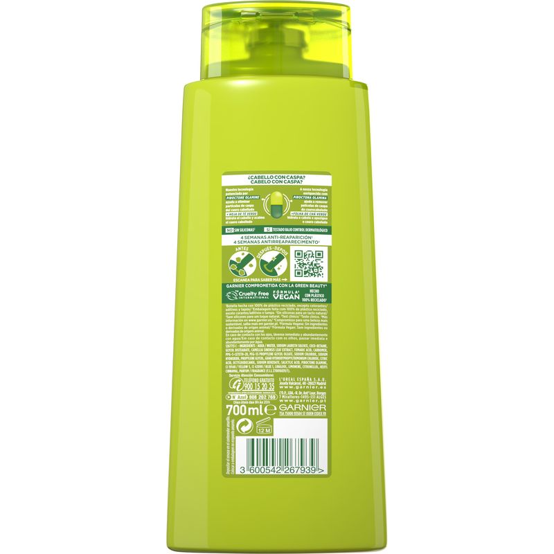 Garnier Fructis Champú Fortificante Anticaspa Para Cabello Normal 690 Ml