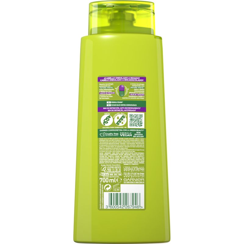 Garnier Fructis Nutri Rizos Contouring Champú Pelo Rizado U Ondulado - 690 Ml