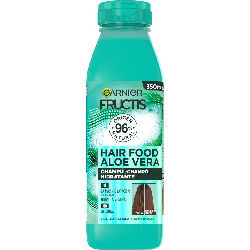 Garnier Fructis Hair Food Aloe Vera Champú Hidratante 350 Ml Para Cabello Deshidratado