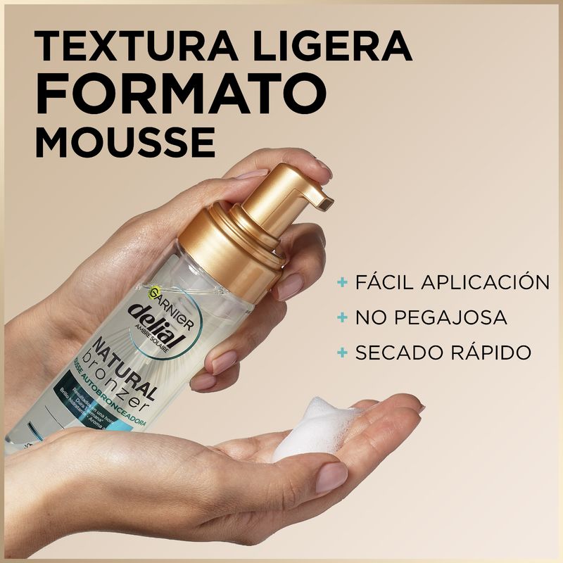 Garnier Delial Mousse Autobronceadora Con Agua De Coco Hidratante 200 Ml