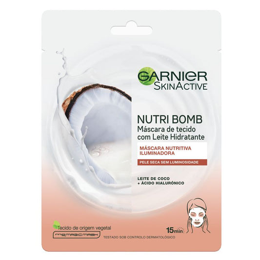 Garnier Skin Active Nutri Bomb Milky Mask Tissu Iluminadora Con Leche De Coco Y Ácido Hialurónico Para Pieles Secas Y Apagadas