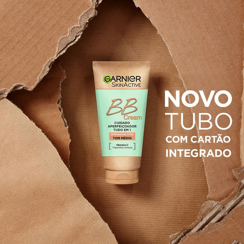 Garnier Skinactive Bb Cream Anti Manchas Spf50 Tono Medio Hidratante Todo En Uno Con Color Spf50, 50Ml