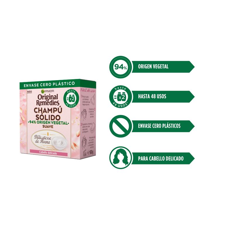 Original Remedies Champú Sólido - Délicatesse De Avena Para Cabello Delicado