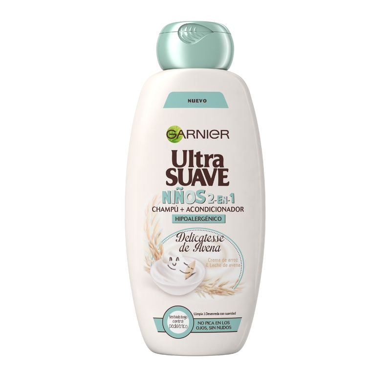 Garnier Ultra Suave Delicatesse De Avena Champú 2 En 1 Niños - Para Cabello Sensible