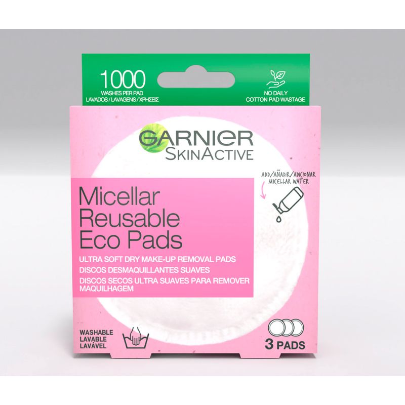 Garnier Skin Active Discos Desmaquillantes Reutilizables De Microfibra. Lavables. Apto Para Todo Tipo De Pieles