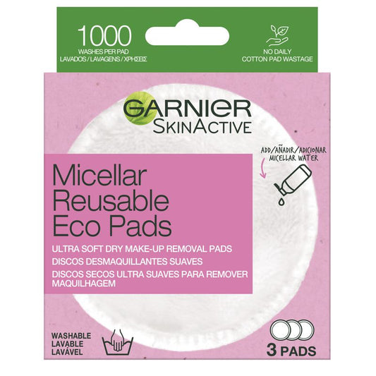 Garnier Skin Active Discos Desmaquillantes Reutilizables De Microfibra. Lavables. Apto Para Todo Tipo De Pieles