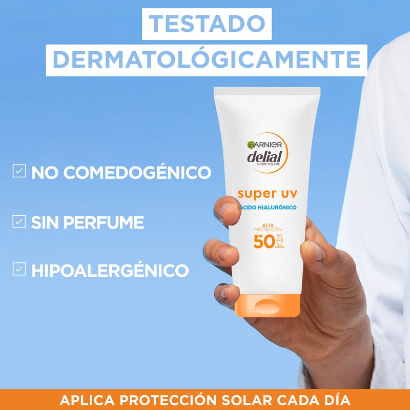 Garnier Delial Super Uv Fps50+ Crema Anti Edad Protectora Diaria Con Ácido Hialurónico - 50Ml