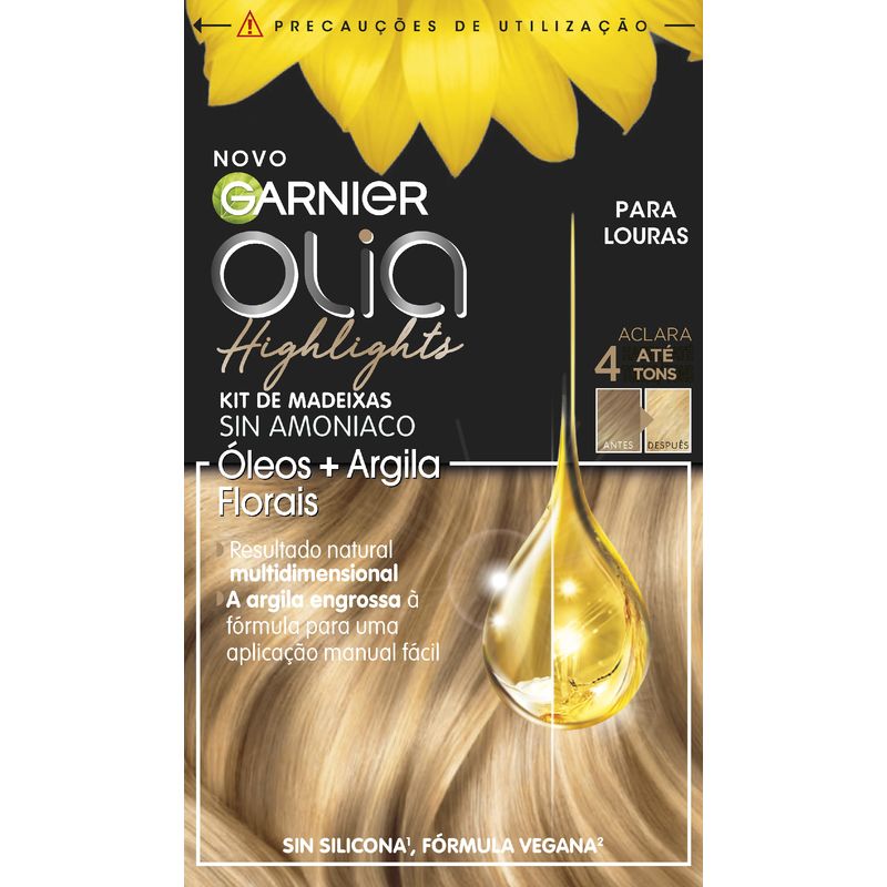 Garnier Olia Highlights Coloración Permanente Sin Amoniaco Con Aceites Florales Naturales - Tono Rubio