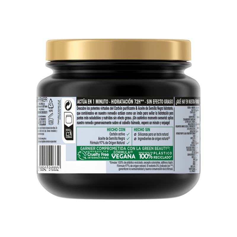 Garnier Original Remedies Carbón Magnético Mascarilla Hidratante Hair Remedy