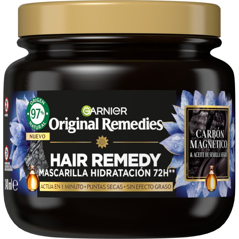 Garnier Original Remedies Carbón Magnético Mascarilla Hidratante Hair Remedy