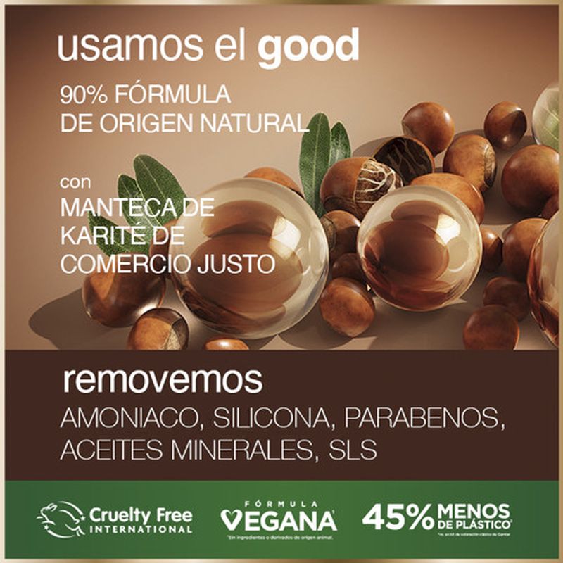 Garnier Good Coloración Permanente Sin Amoniaco, 90% Origen Natural Tono 7.43 Cobrizo Cúrcuma.