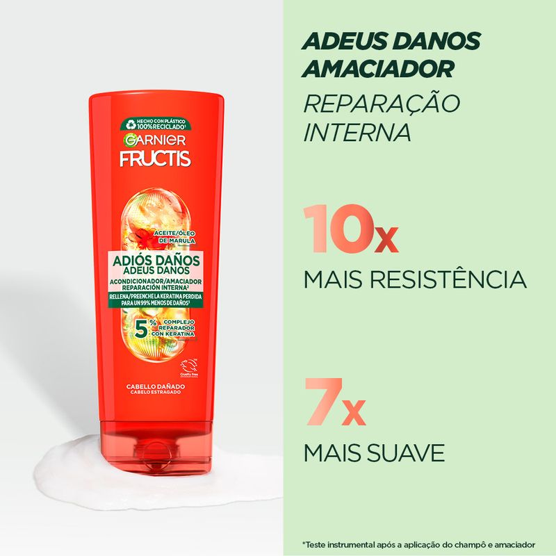 Garnier Fructis Acondicionador Adiós Daños Con Aceite De Marula Para Cabello Dañado 250Ml