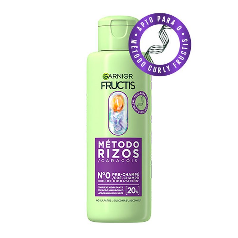 Garnier Fructis Método Rizos Pre-Champú Nº0 Para Rizos Hidratados Durante 100H 200Ml