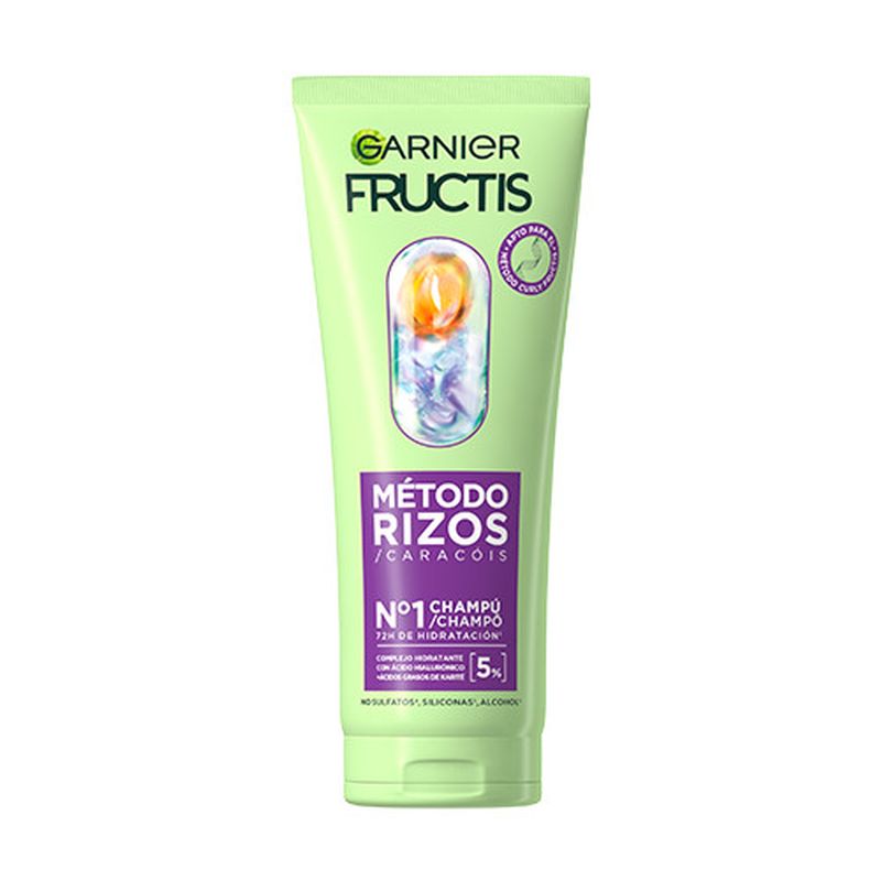 Garnier Fructis Método Rizos Champú Nº1 Para Rizos Hidratados Durante 72H 200Ml