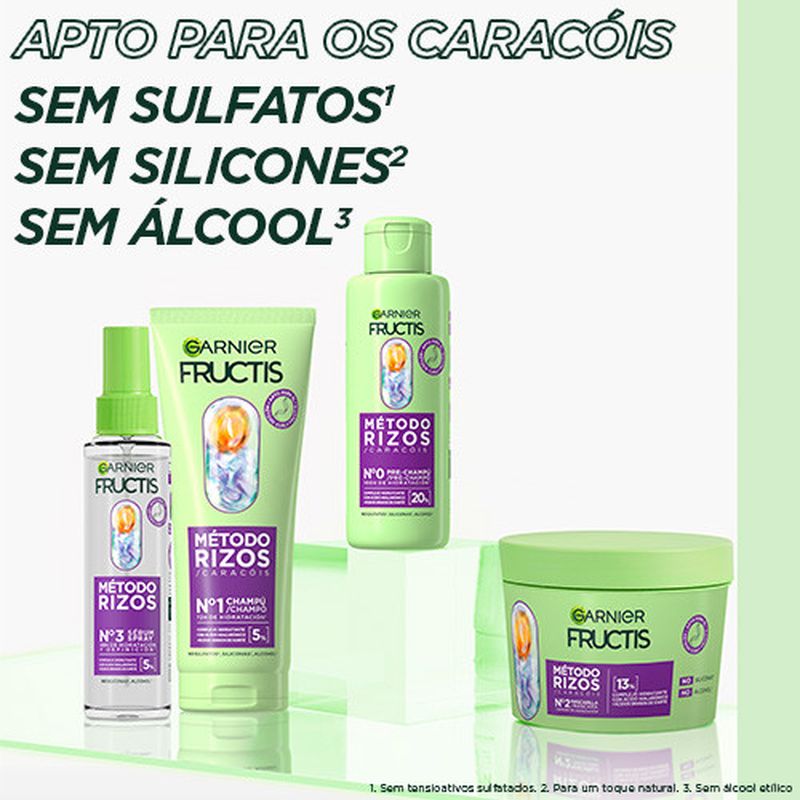 Garnier Fructis Método Rizos Champú Nº1 Para Rizos Hidratados Durante 72H 200Ml