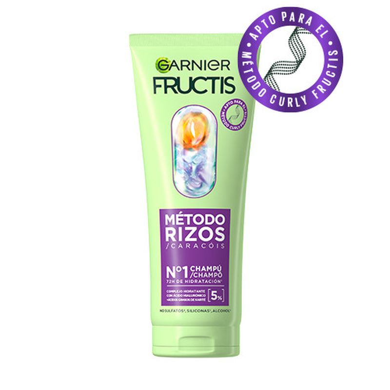 Garnier Fructis Método Rizos Champú Nº1 Para Rizos Hidratados Durante 72H 200Ml