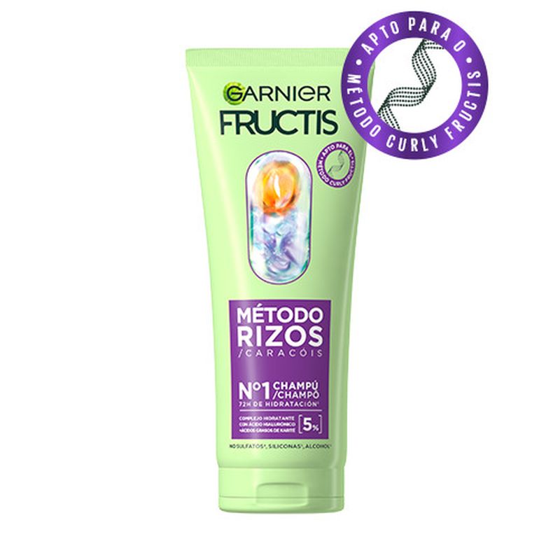 Garnier Fructis Método Rizos Champú Nº1 Para Rizos Hidratados Durante 72H 200Ml