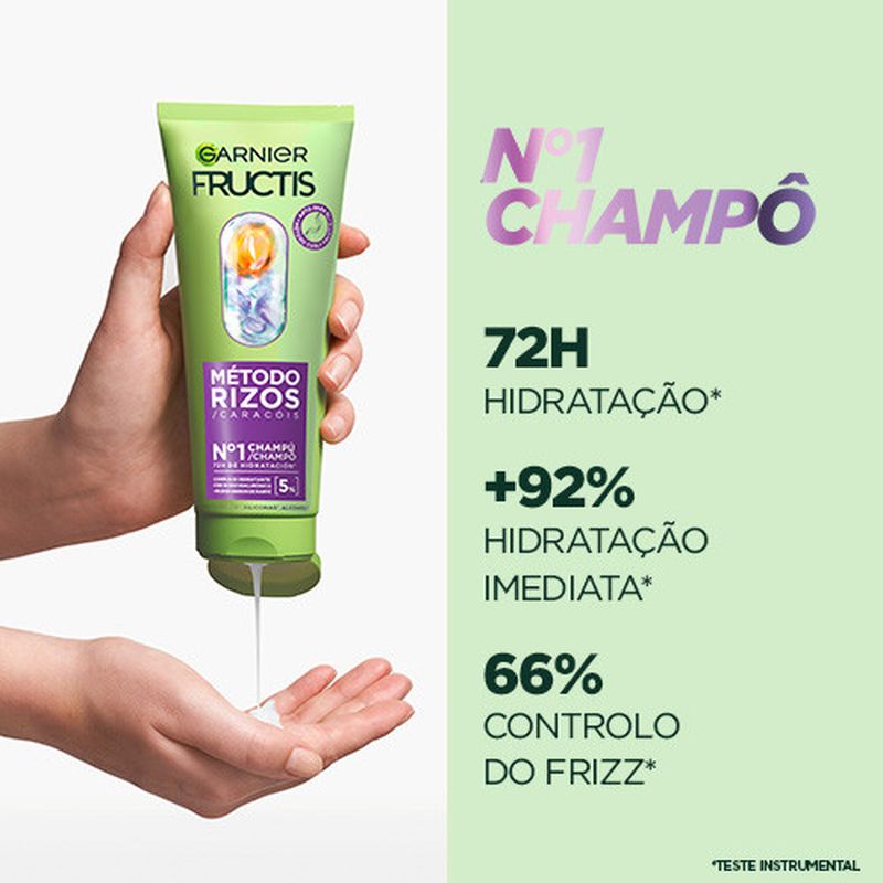 Garnier Fructis Método Rizos Champú Nº1 Para Rizos Hidratados Durante 72H 200Ml