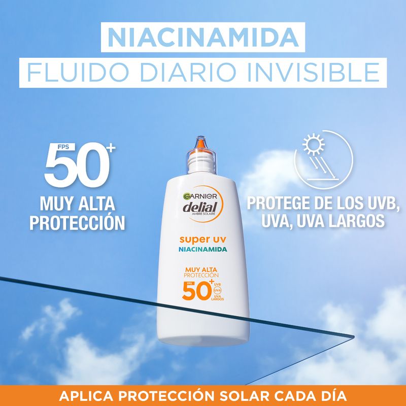 Garnier Delial Super Uv Niacinamida Fps50+ Crema Fluida Diaria Anti-Imperfecciones