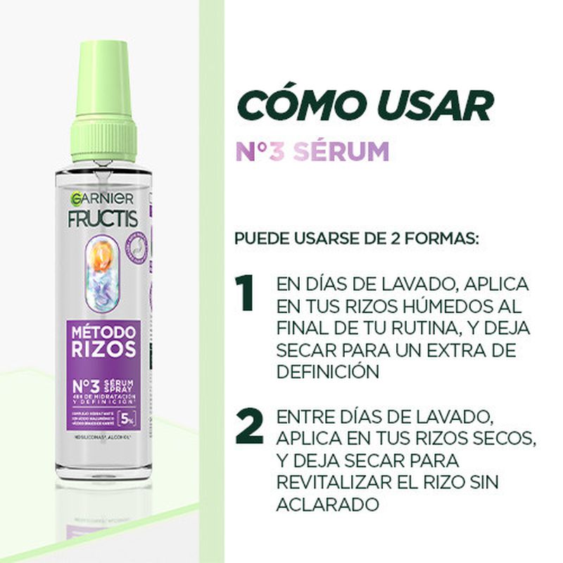 Garnier Fructis Método Rizos Sérum Nº3 Rizos Hidratados Y Definidos Durante 48H 150Ml