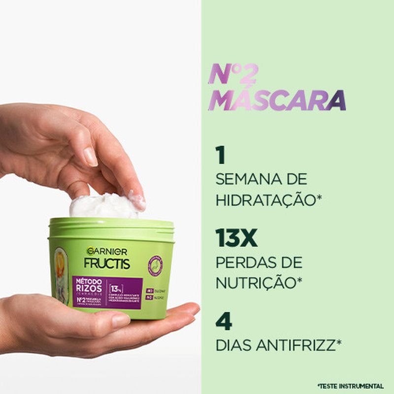 Garnier Fructis Método Rizos Mascarilla Nº2 Para Rizos Hidratados Durante 1 Semana 370Ml